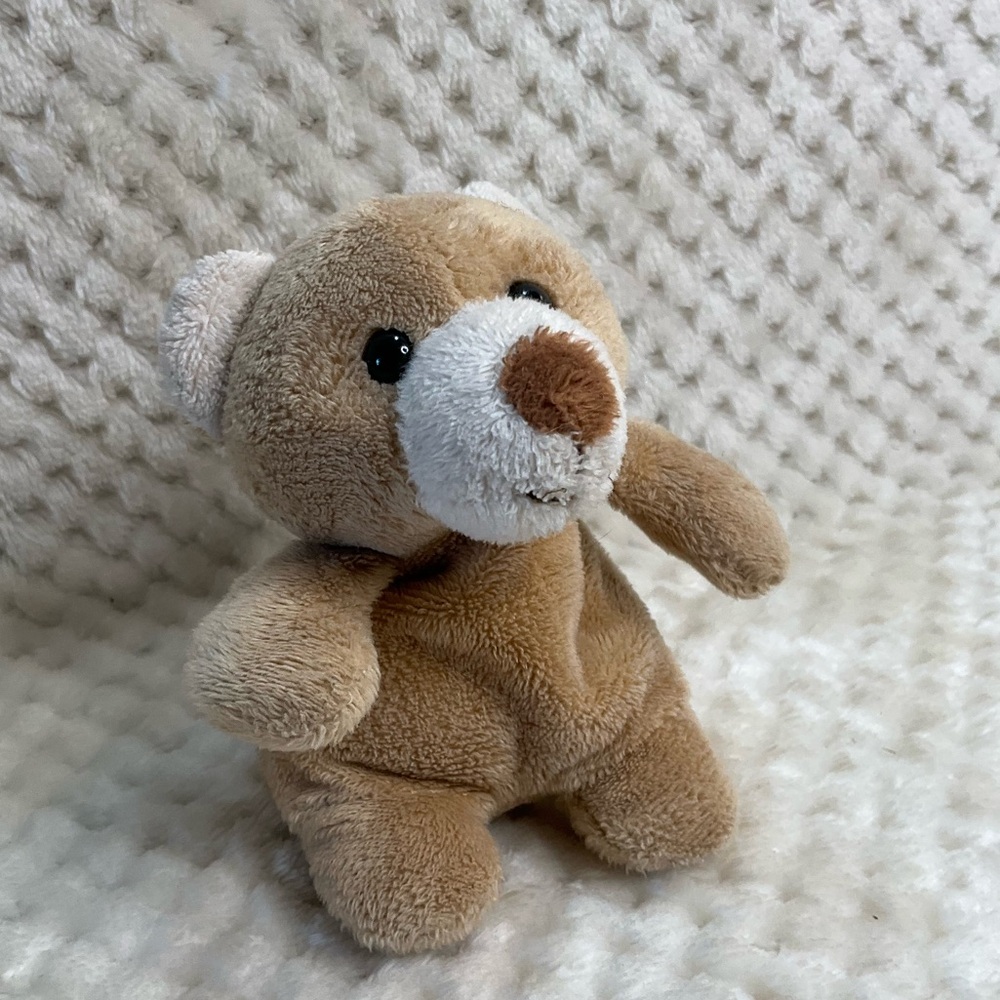 Unbranded Adorable Palm Size Tan Beige Plush Teddy Bear Stuffed Animal Toy